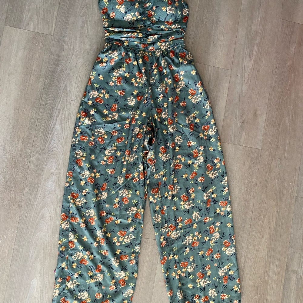 Floral Green Jumpsuit